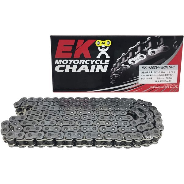 江沼チェーン ZVXシリーズ シールチェーン 428ZVX 154L シルバー MLJ カシメ