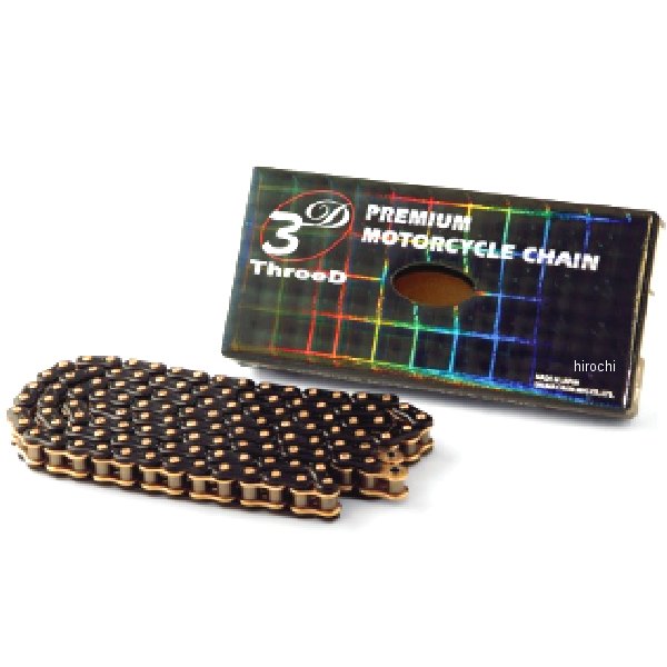 江沼チェーン ThreeD 525SPR 146L ブラック/ゴールド