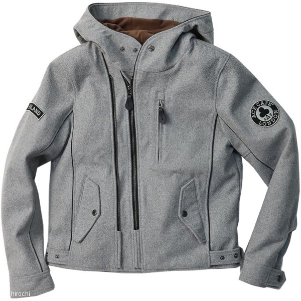 秋冬モデル メルトンW2フーデッドジャケット ライトグレー Lサイズ