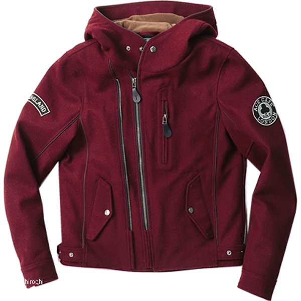 秋冬モデル メルトンW2フーデッドジャケット バーガンディ Mサイズ