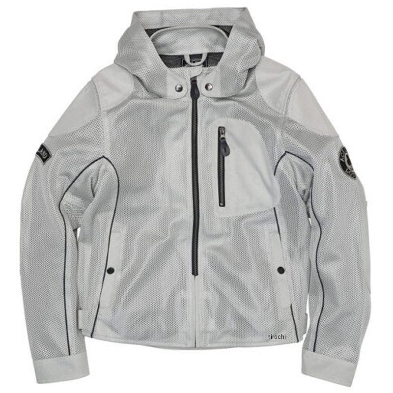 春夏モデル フーデッド ライドメッシュジャケット プラチナホワイト Lサイズ