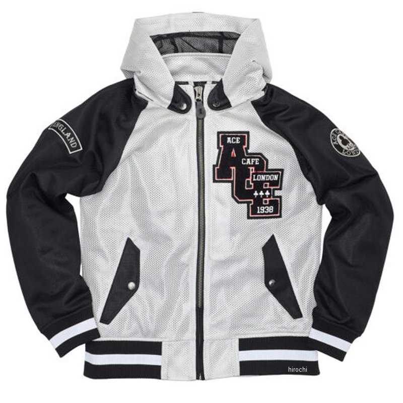 春夏モデル スタジアム メッシュジャケット プラチナホワイト/黒 Lサイズ