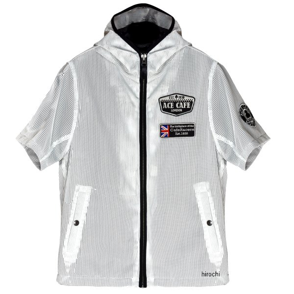 2025年春夏モデル ショートスリーブシースルーメッシュジャケット Pホワイト XLサイズ