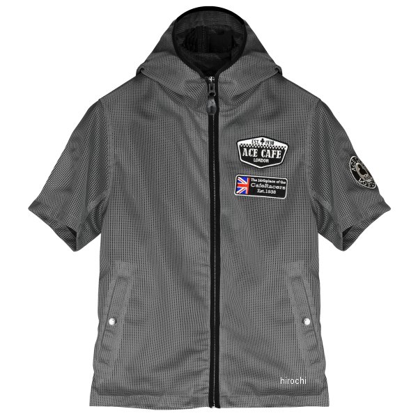 2025年春夏モデル ショートスリーブシースルーメッシュジャケット チャコール Lサイズ