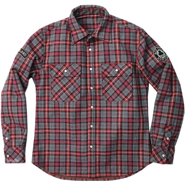 秋冬モデル ウインドブロックウォームシャツ グレー/赤 XLサイズ