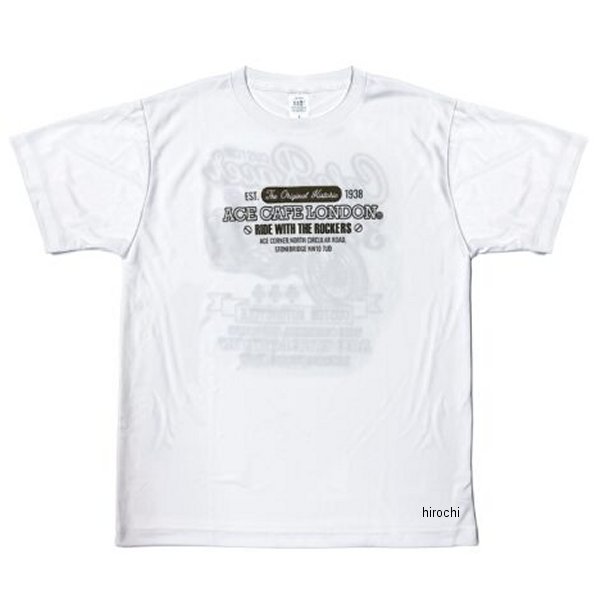 2025年春夏モデル DRY Tシャツ カフェレーサー 白 Lサイズ