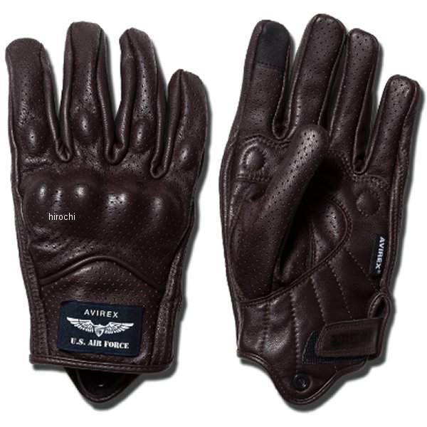 プロテクトパンチングレザーグローブ ブラウン Mサイズ