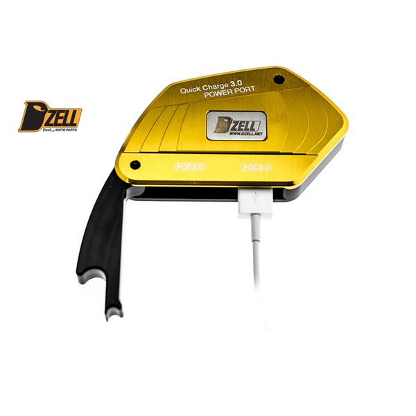 Dzell USB Twoポート BMW-R（GOLD) QC3.0×2口 金