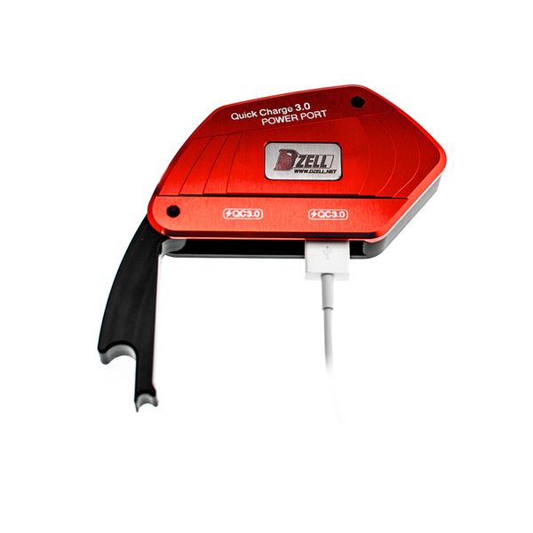 Dzell USB Twoポート BMW-R（RED) QC3.0×2口 赤