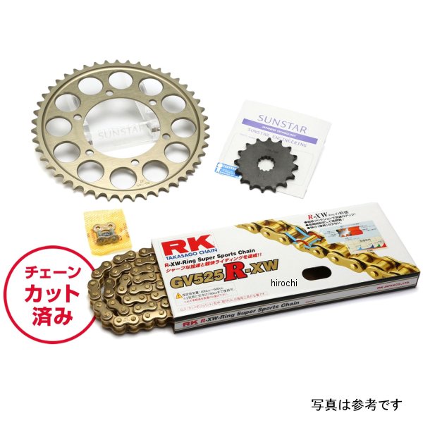 スプロケット＆チェーンキット 525 89年-90年 CB-1 ゴールド