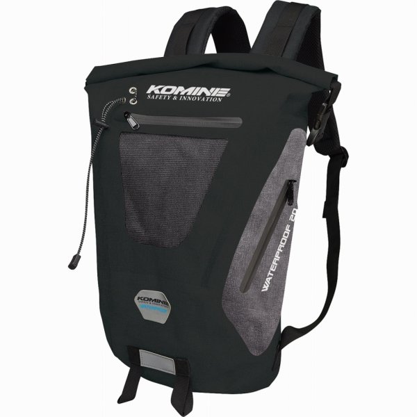 SA-236 KOMINE ウォータープルーフバックパック 20L 黒/グレー