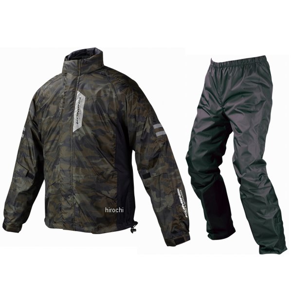 RK-539 KOMINE ブレスターレインウェア フィアート カモ 4XLBサイズ