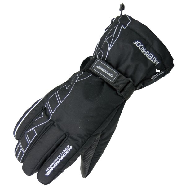 レインオーバーグローブ 黒/シルバー 2XLサイズ