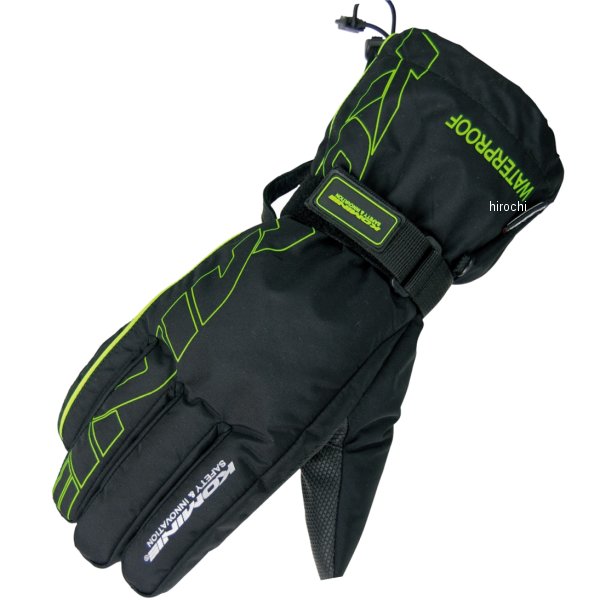 レインオーバーグローブ 黒/グリーン 2XLサイズ