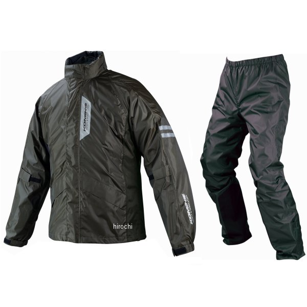 RK-539 KOMINE ブレスターレインウェア フィアート オリーブ 3XLBサイズ