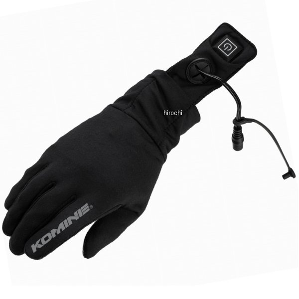 EK-204  KOMINE ヒートインナーグローブ12V 黒 Lサイズ