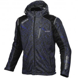 春夏モデル プロテクトフルメッシュパーカー クラッシュブルー/黒 4XLサイズ