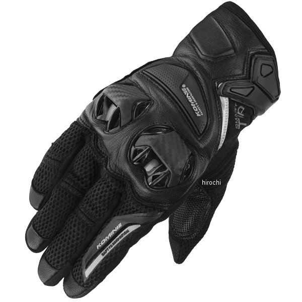 春夏モデル プロテクトレザーメッシュグローブ 黒 Mサイズ