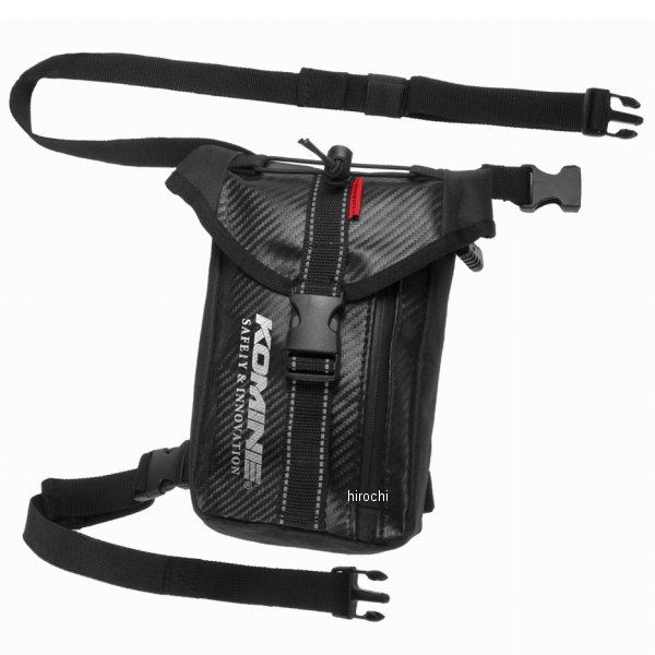 SA-211 KOMINE ウォータープルーフレッグバッグ リフレクティブブラック