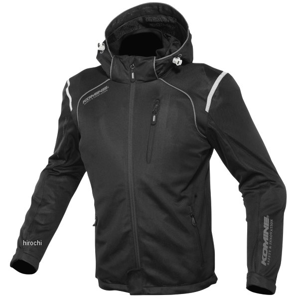 春夏モデル プロテクトフルメッシュパーカー ソリッドブラック 3XLサイズ