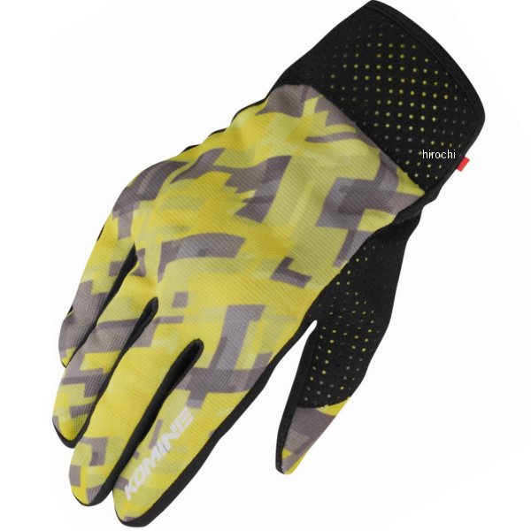 春夏モデル プロテクトライディングメッシュグローブ プレイドイエロー 3XLサイズ