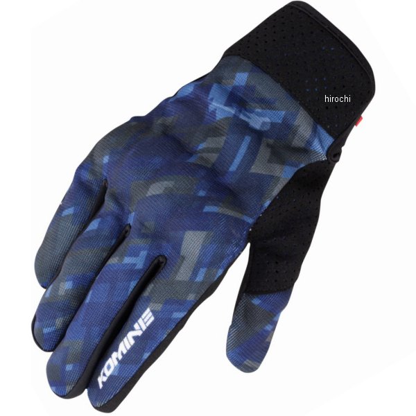 春夏モデル プロテクトライディングメッシュグローブ プレイドネイビー Lサイズ