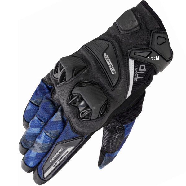 春夏モデル プロテクトレザーメッシュグローブ プレイドネイビー Sサイズ