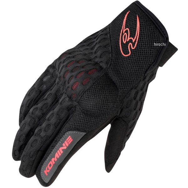 春夏モデル プロテクトクーリングメッシュグローブ 黒/赤 3XLサイズ