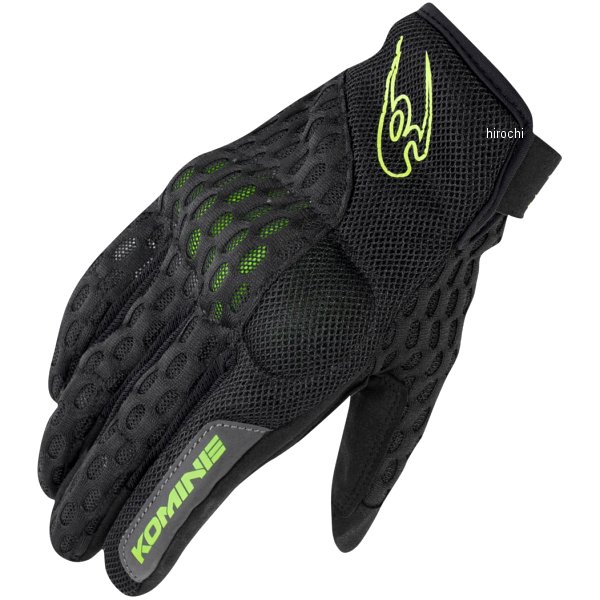 春夏モデル プロテクトクーリングメッシュグローブ 黒/ネオン 2XLサイズ