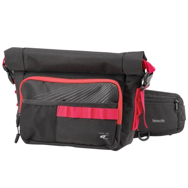 SA-243 ウォータープルーフウエストバッグ 黒/赤 5L