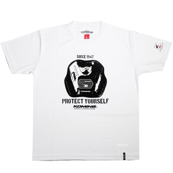 JK-400 KOMINE Tシャツ 白プロテクター Mサイズ