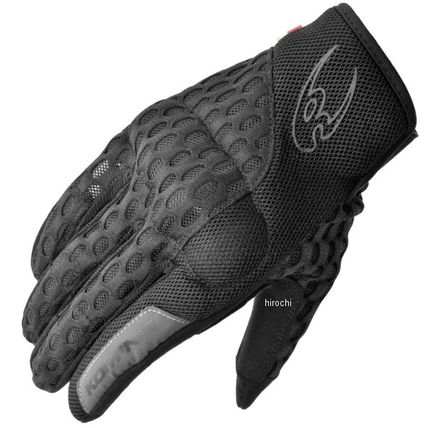 春夏モデル プロテクトクーリングメッシュグローブ ソリッドブラック 2XLサイズ