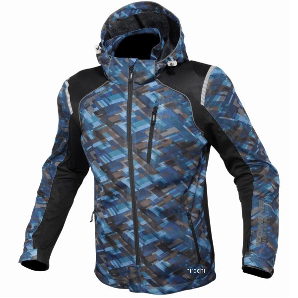 JK-135 KOMINE 春夏モデル プロテクトフルメッシュパーカー レディース プレイドネイビー WMサイズ