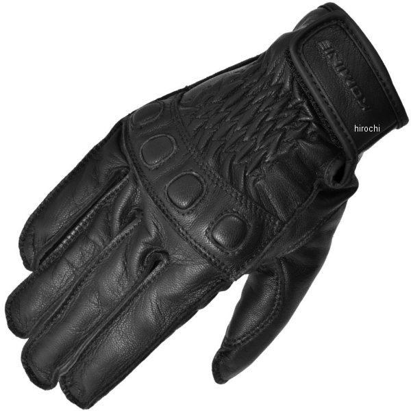 GK-720  KOMINE ビンテージレザーグローブ 黒 Mサイズ