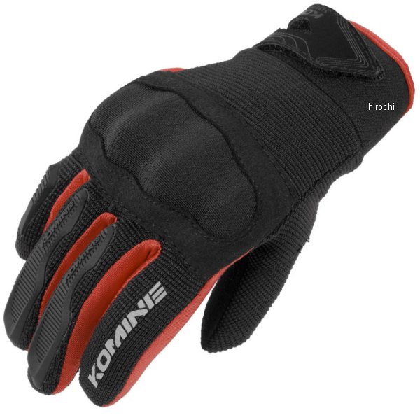 RGK-006  KOMINE プロテクトキッズメッシュグローブ 赤 KLサイズ