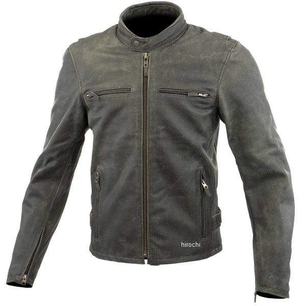 KOMINE 春夏モデル ベンティッドシングルライダースレザージャケット 黒 2XLサイズ