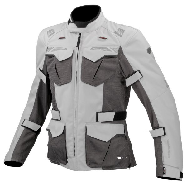 JK-150  KOMINE 春夏モデル プロテクト メッシュアドベンチャージャケット ライトグレー 6XLBサイズ