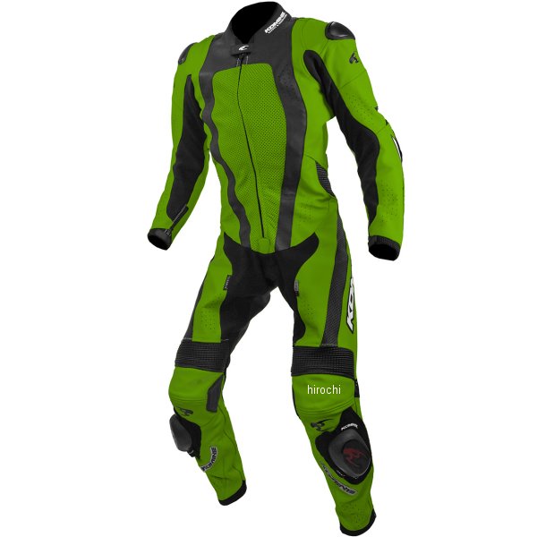 KOMINE 春夏モデル レザースーツ ライムグリーン 3XLサイズ