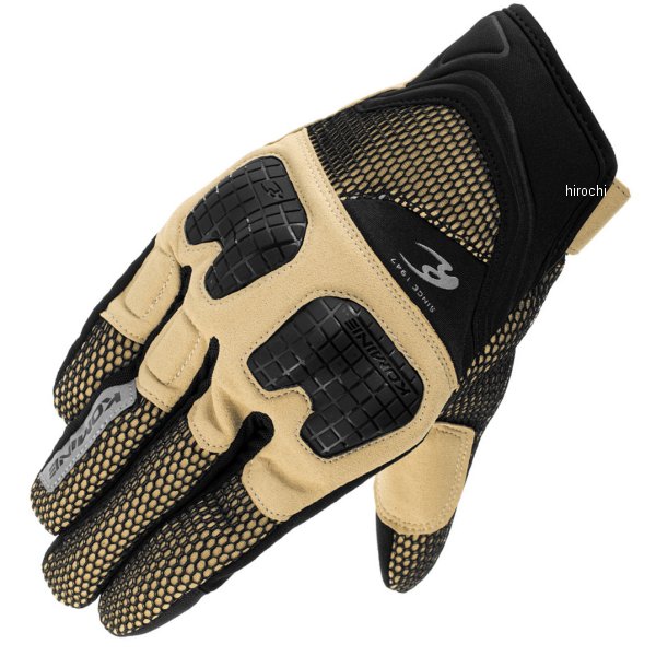 KOMINE 春夏モデル 3Dメッシュプロテクトグローブ ベージュ 3XLサイズ