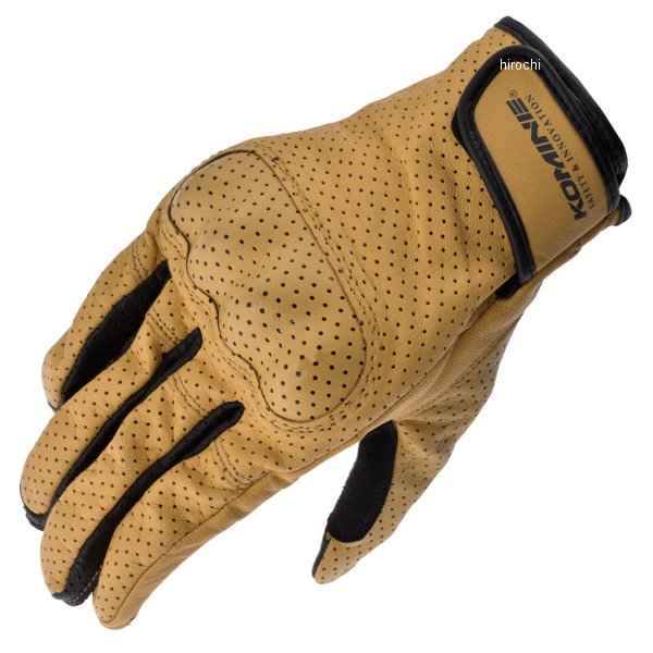 春夏モデル ベンティッドプロテクトレザーグローブ キャメル 3XLサイズ