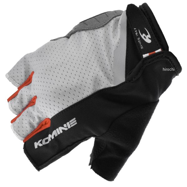 春夏モデル プロテクトフィンガーレスメッシュグローブ ライトグレー/黒 3XLサイズ