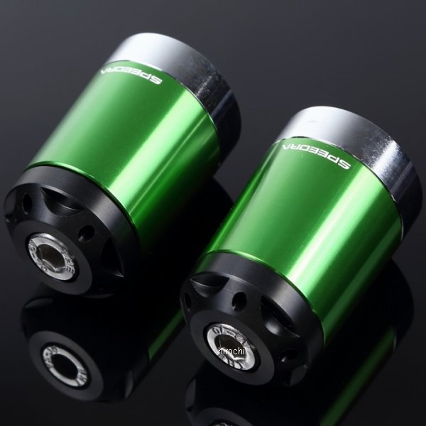 ヘビーウェイトハンドルバーエンド カワサキ M8 緑