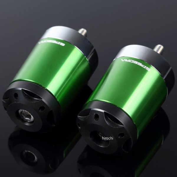 ヘビーウェイトハンドルバーエンド ホンダ 半月型 緑