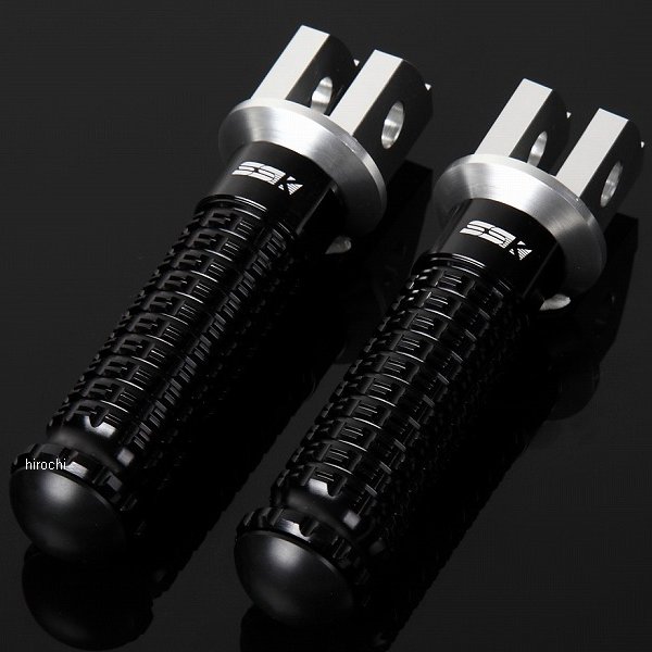 アルミ削り出しステップ スタンダードタイプ ライダー用 シルバー/黒