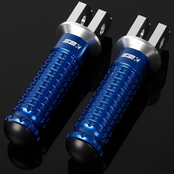 アルミ削り出しステップ スタンダードタイプ ライダー用 シルバー/青