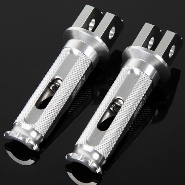 アルミ削り出しステップ レーシングタイプ ライダー用 シルバー/シルバー