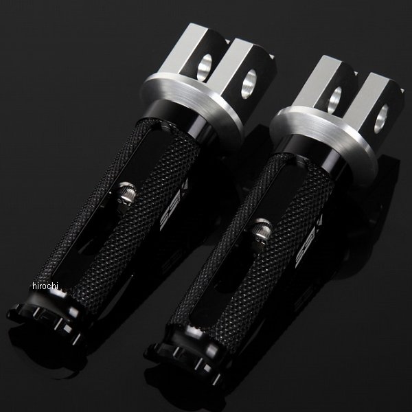 アルミ削り出しタンデムステップ レーシングタイプ パッセンジャー用 シルバー/黒