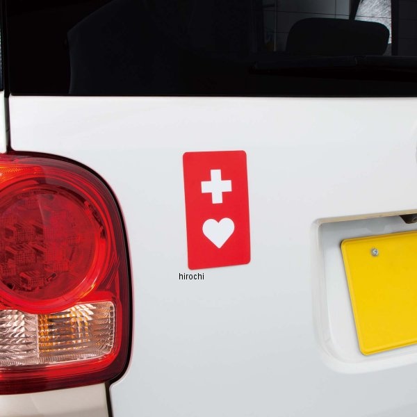 7636-01  ヘルプマークステッカー レッド