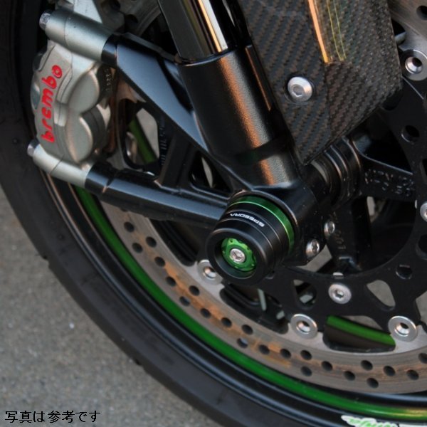 フロントアクスルスライダー カワサキ ゴールド