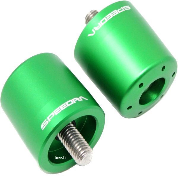 アルミハンドルバーエンド タイプB カワサキ M8 マットグリーン